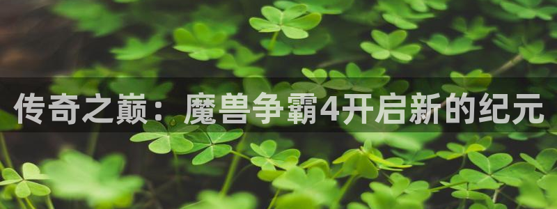 广州db电竞足球俱乐部：传奇之巅：魔兽争霸4开启新的纪元